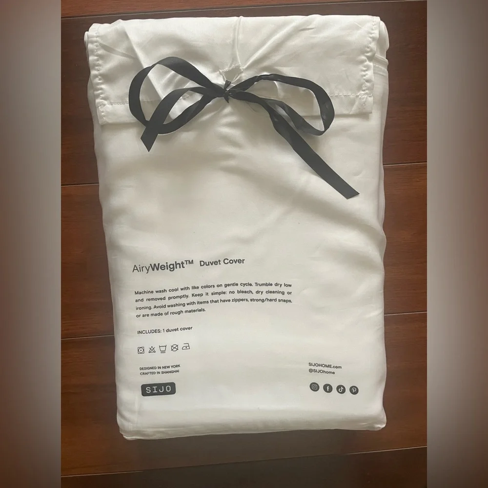 NEW AiryWeight Cooling Eucalyptus Full/Queen Duvet Cover - Snow (white)